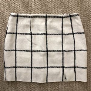 Window Pane Mini Skirt